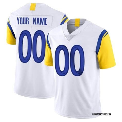 Nike Custom Los Angeles Rams Men's Limited White Vapor Untouchable Jersey