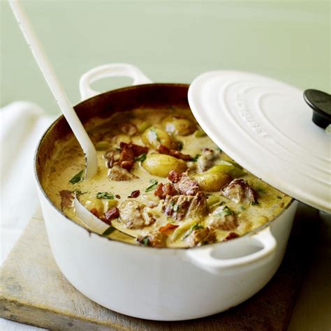 Normandy pork casserole with cider and smoked bacon lardons | Recipe | Pork casserole recipes ...