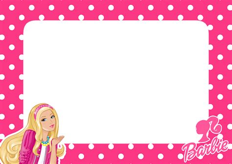 Barbie Pink Dots PNG Frame | Barbie invitations, Barbie, Barbie pink