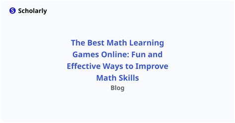 The Best Math Learning Games Online: Fun and Effective Ways to Improve ...