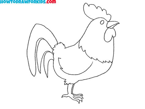 How to Draw a Rooster - Easy Drawing Tutorial For Kids