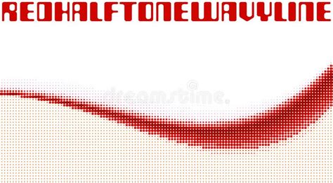 Red Dotted Wavy Line with Halftone Effect Stock Vector - Illustration of design, circles: 213481595