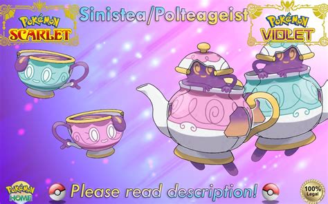 Shiny/non-shiny Sinistea/polteageist 6IV Pokémon Scarlet/violet 100% Legal - Etsy