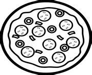 Coloriage pizza pepperoni olive fromage - JeColorie.com