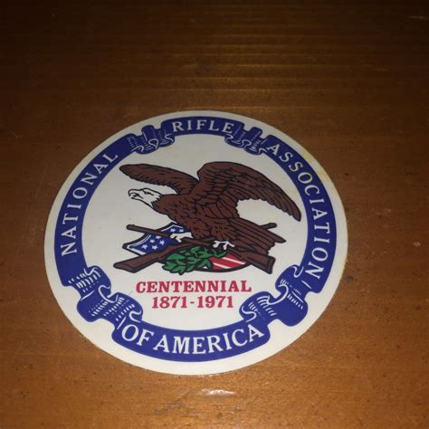 NRA Logo Sticker - Car Window Sticker Decal Centennial 1871-1971 | eBay