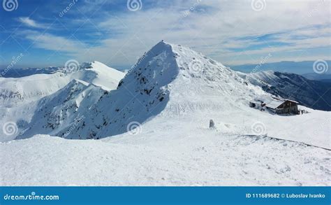 Winter Panorama of Chopok Mountain Stock Photo - Image of people ...