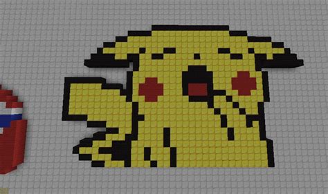 Pikachu pixel art Minecraft Project