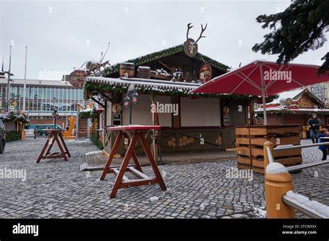 Dresden, Germany - November 29, 2023 - Dresden Germany Christmas market on the day of its ...