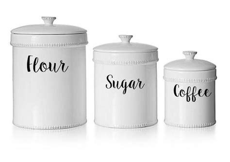 Kitchen Canister Decals/kitchen Canister Labels/kitchen - Etsy ...