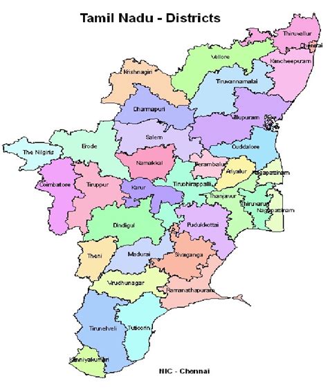 Tamilnadu Map With District 2024 - Tatum Gabriela