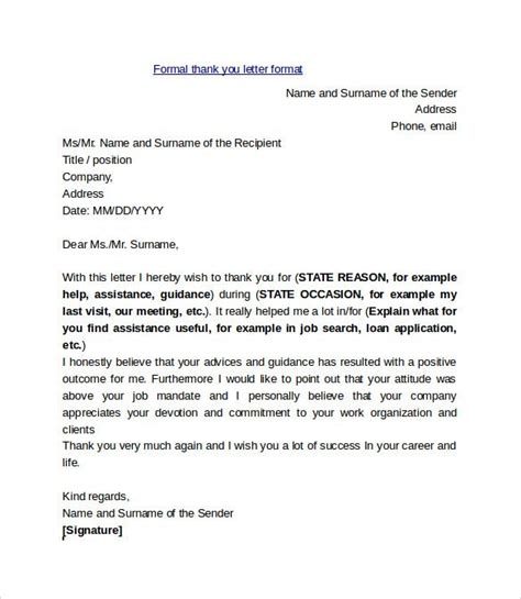 formal thank you letter format | Thank you letter examples, Donation ...