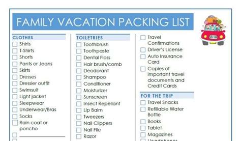 Family Vacation Essentials: 10 Tips + Printable Vacation Packing List