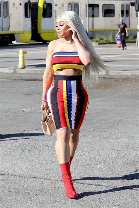 Blac Chyna in Colorful Dress -02 | GotCeleb