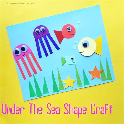 Under the Sea Shape Craft - Messy Little Monster