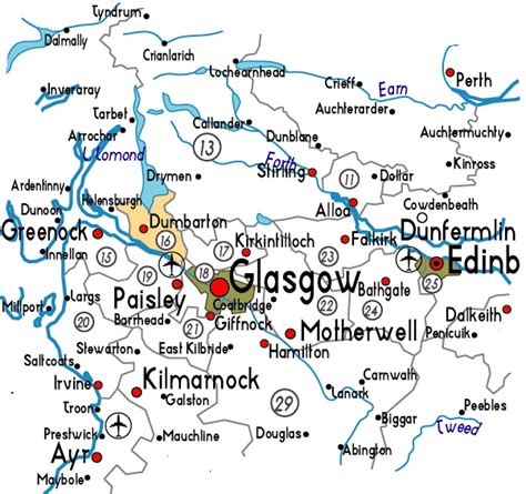 Map of West Dunbartonshire Province