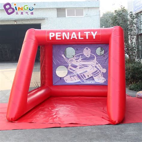 Red color inflatable football goal / 2.5x3.5x2 meters portable football goal / inflatable ...