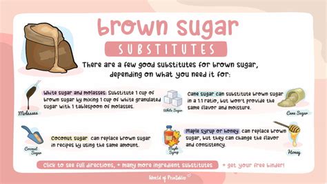 Brown Sugar Substitutes - World of Printables