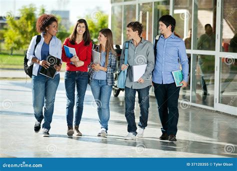 Students Walking Together On College Campus Royalty Free Stock Photo - Image: 37120355