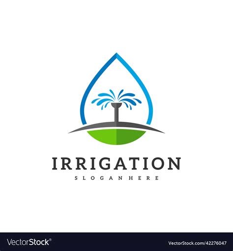 Irrigation logo design icon symbol template Vector Image