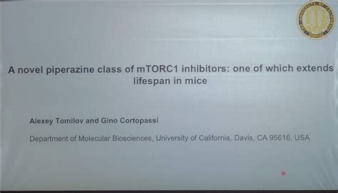 Meclizine / Dramamine II, Approx 15% Lifespan Increase, Another mTORC1 Inhibitor - Rapamycin ...