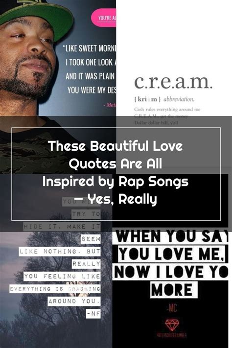 Love quotes that are actually inspired by rap lyrics in 2020 | Rap lyrics quotes, Beautiful love ...