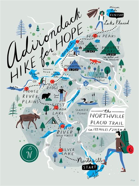 Hiking Design | Illustrated map, Map design, Map poster