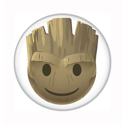 GOTG Groot Happy Emoji Button