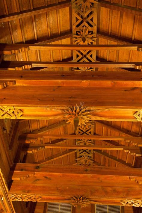 Interior Ceiling Detail with Wooden Beams Stock Image - Image of background, beams: 38186345