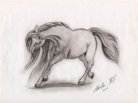 Galloping Horse Drawing by Marta Pawlowski - Pixels