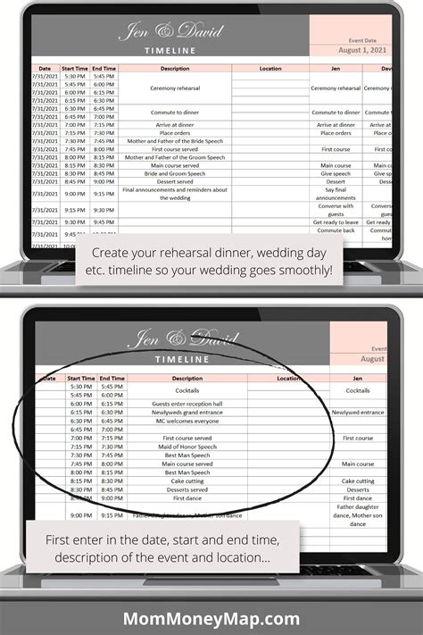 Wedding Timeline Excel Spreadsheet | Wedding timeline, Excel ...