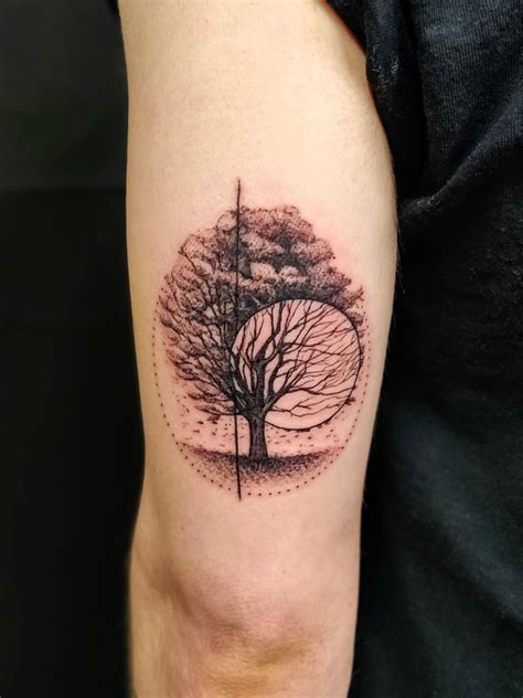 My (sore) 4 seasons sycamore by David May from One Day Tattoos London UK | Tree tattoo, Tattoos ...