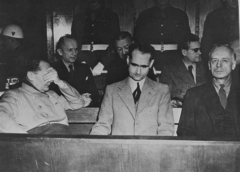 Defendants at the International Military Tribunal trial of war ...