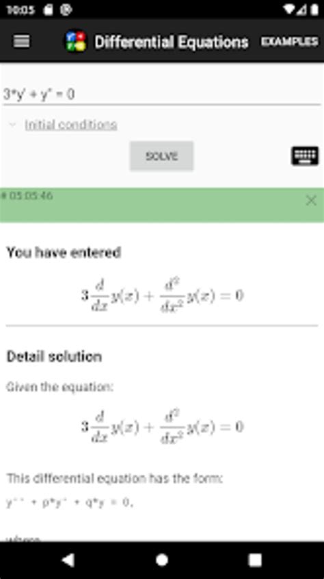 Differential Equations Steps for Android - Download