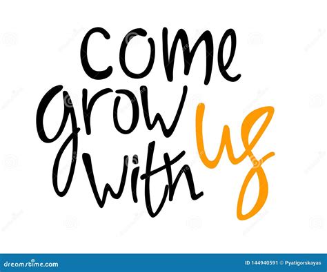 Come Grow With Us. Recruitment Banner, Logo. Hiring, Teamwork, Personal Growth, Success Concept ...