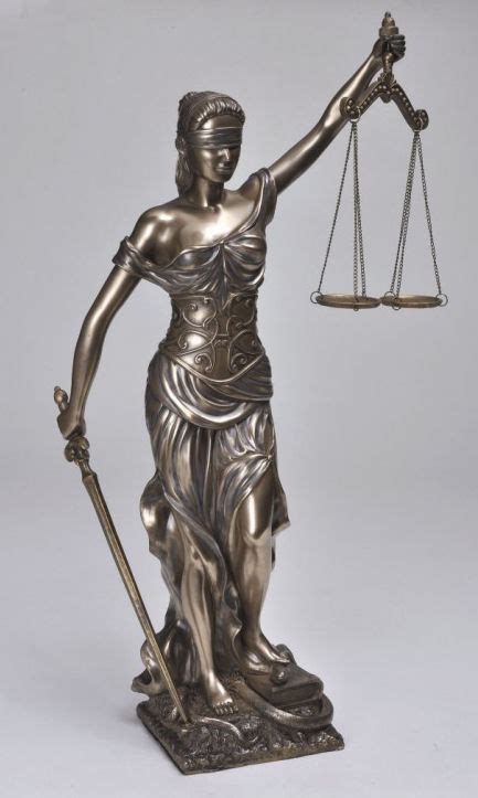 Blind Lady Justice Traditional Statue 18" High