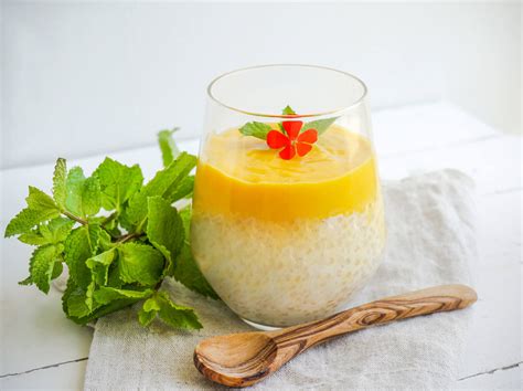 Coconut Mango Tapioca Pudding [GF] - The Tasty K