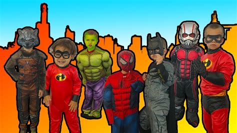 Kids SUPERHERO Costume PARTY!! Dress Up Fun! - YouTube