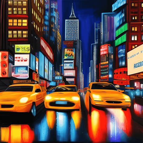 New York Cityscape at Night · Creative Fabrica