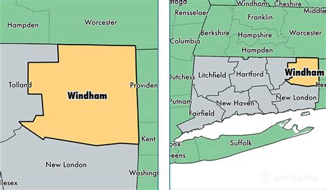 Map Of Windham County Ct - Cities And Towns Map