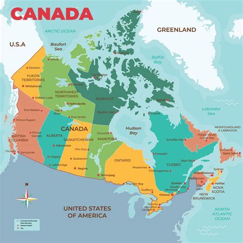 Detailed Canada Map States and Union Teritories 21613541 Vector Art at Vecteezy