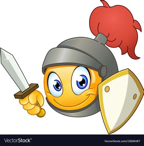 Knight emoticon vector image on (With images) | Emoticon, Smiley, Funny faces