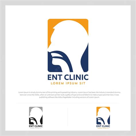 Premium Vector | Ent logo head for ear, nose, throat doctor vector icon illustration