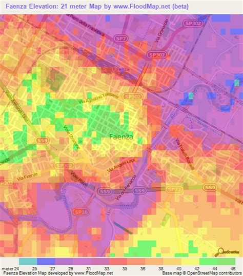 Elevation of Faenza,Italy Elevation Map, Topography, Contour