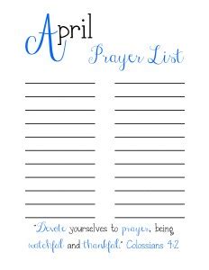 New Prayer List Printables - Doodles & Stitches