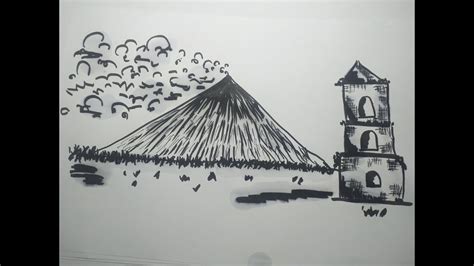 Mayon Volcano Sketch - Fuegoder Revolucion