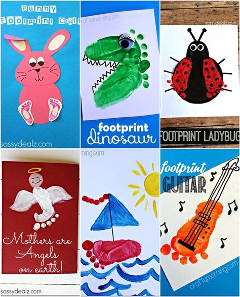 Cool Keepsakes Using Footprint Art DIY Ideas and Projects | Footprint art, Footprint crafts