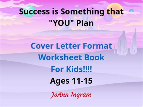 "Success is Something that "YOU" Plan Cover Letter Format Worksheet ...