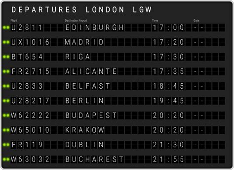 London Gatwick Airport Departures [LGW] Flight Schedules & departure