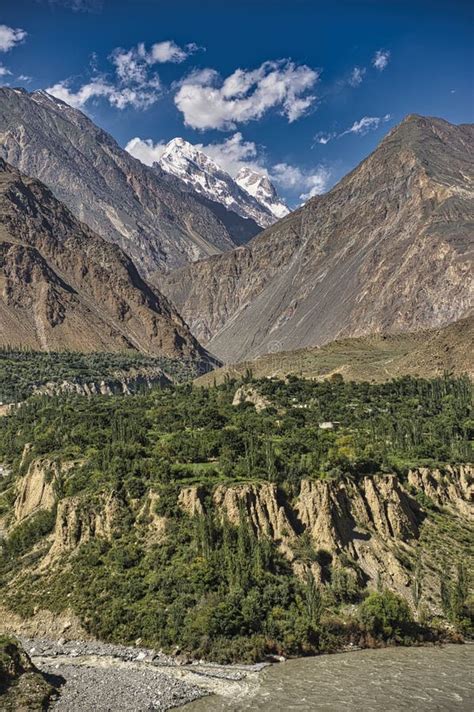 Rakaposhi Peak 7788m from Hunza Valley, Gilgit Northern Pakistan. Passu Region Stock Image ...