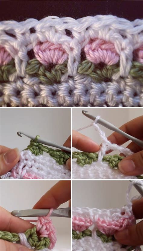 Flower Stitch Crochet Pattern & Video Tutorial | CrochetBeja